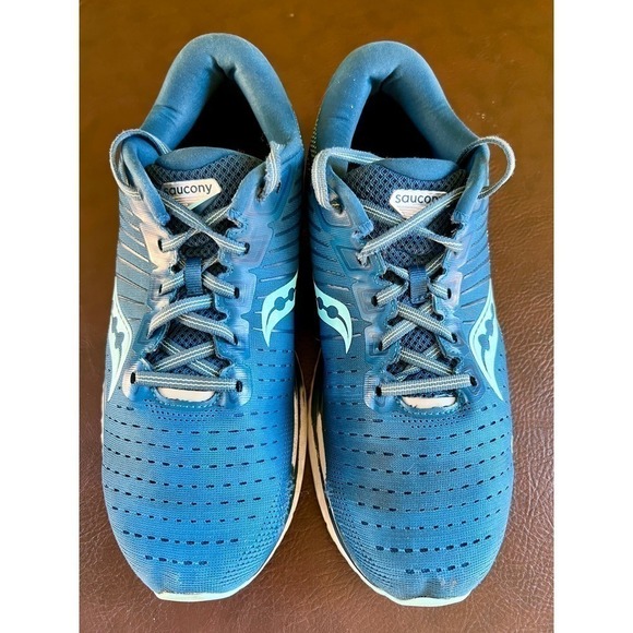 Saucony Guide 13 Women's Size 12 Wide Teal Blue Running Shoe - Picture 1 of 11